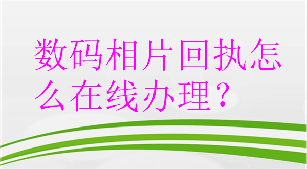 数码相片回执怎么在线办理