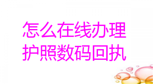 怎么在线办理护照数码回执？