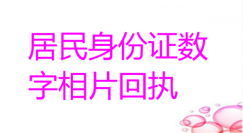 居民身份证数字相片回执