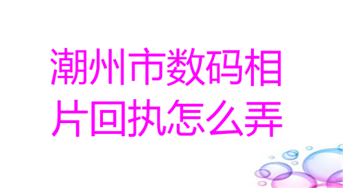 潮州市数码相片回执怎么弄