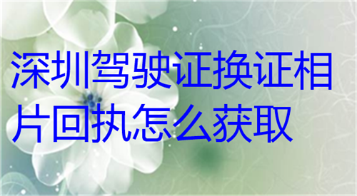 深圳驾驶证换证相片回执怎么获取