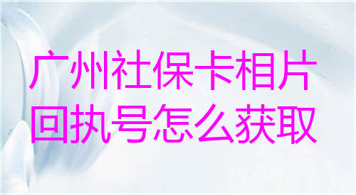 广州社保卡相片回执号怎么获取？