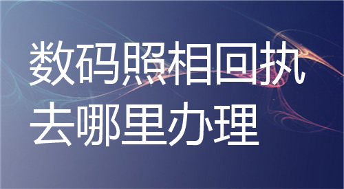 数码照相回执去哪里办理