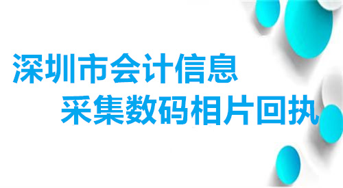 深圳市会计信息采集数码相片回执