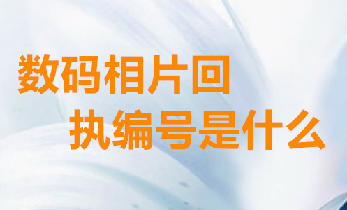 数码相片回执编码号什么