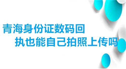 青海身份证数码回执也能自己拍照上传吗