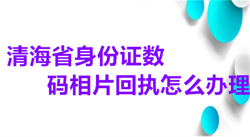 青海省身份证数码相片回执怎么办理