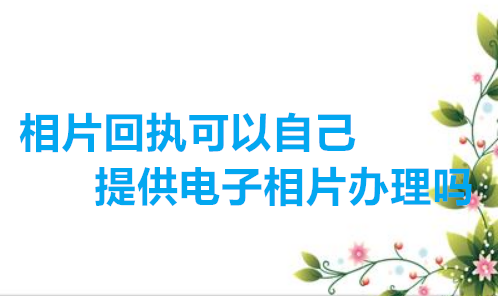 相片回执可以自己通过电子相片办理吗