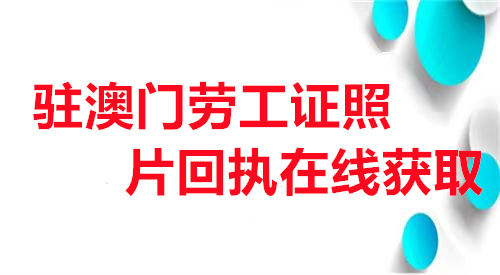 驻澳门劳工证照片回执在线获取