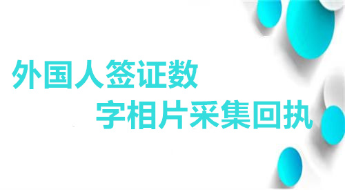 外国人签证数字相片采集回执