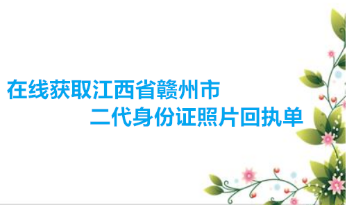 在线获取江西省赣州市二代身份证照片回执单