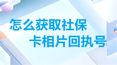 怎么获取社保卡相片回执号？